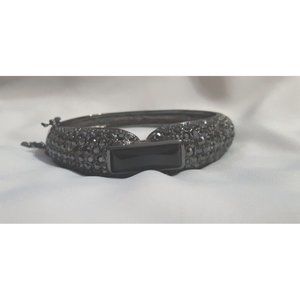 Fifth Avenue Ladie's Cuff Bracelet Black Swarovski Baguette & Round Crystals